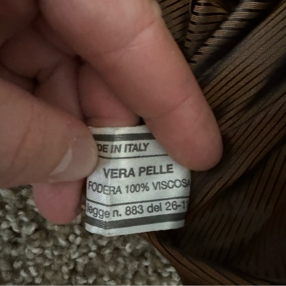 M & R Moda in Pelle Firenze Men’s Genuine Leather Suede Bomber Jacket Size 54 - Picture 4 of 7